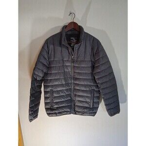 Swiss Tech Packable Puffer Jacket Small Black Lightweight Warm Full Zip Outdoor